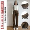 Gray suit pants children's new spring and autumn high-end drape pants straight small narrow wide-leg pants