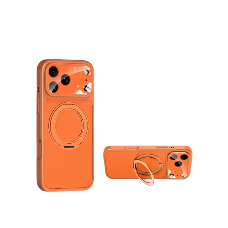 Matte TPU Phone Case With 360 Rotating Magnetic Kickstand IPhone 17 Pro Max 16 15 Series Anti-Slip Shockproof