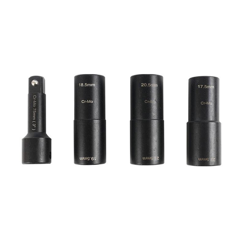4Pcs Wheel Nut Remover Socket Dual Head Tire Socket 17.5-22.5mm for Ford Land Rover