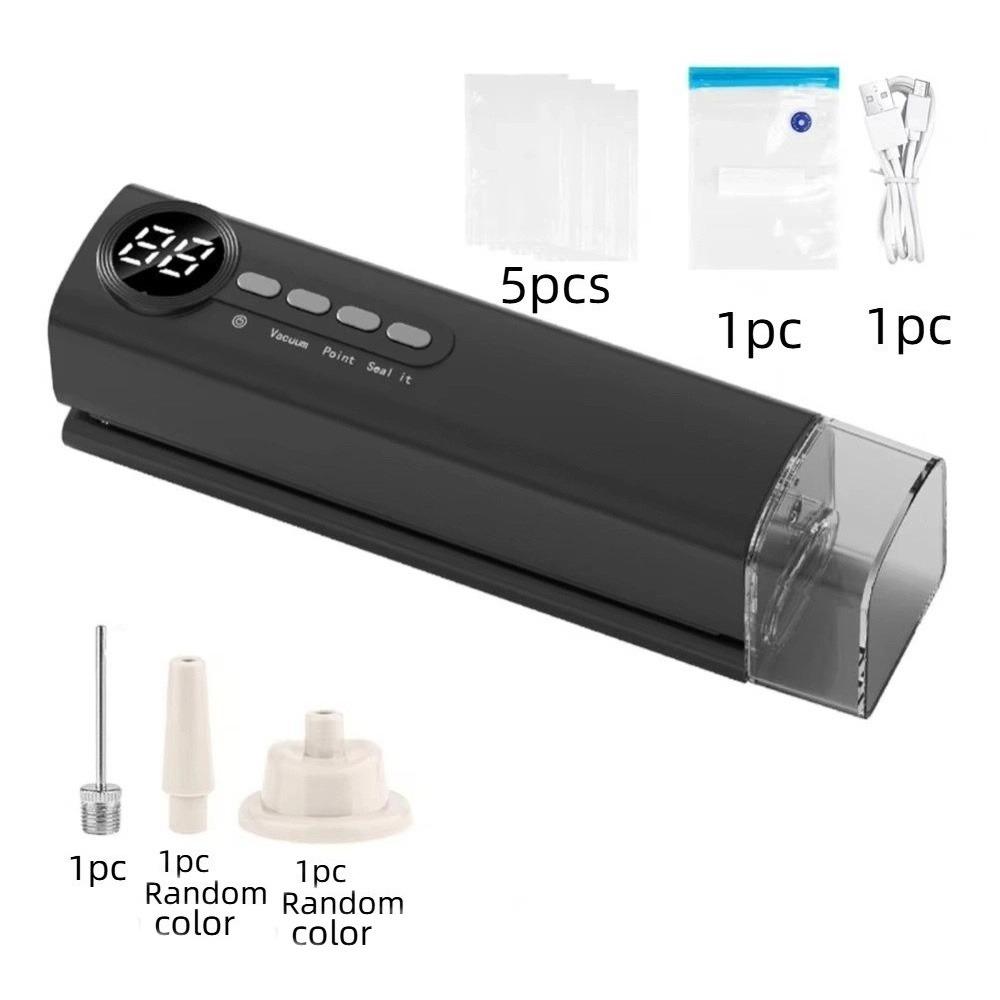 

USB Charging Wireless Vacuum Sealing Machine Compact Food Sealer Vacuum Packaging Machine Kitchen чёрный