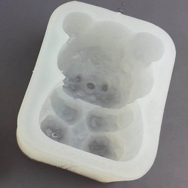 Cartoon Tier Hase Kätzchen Silikonform zum Backen Eierbissen Muffinblech Schokoladenkuchen Pie Backwerkzeuge Kerzenformen