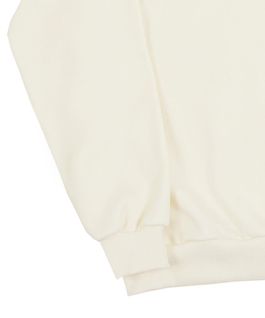 GRAVER [Unisex] Checkerboard Small Flower Sweatshirt_Cream