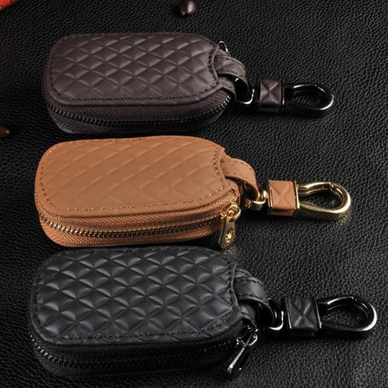 Multifunctional Keychain Wallet For Car Key Make Of Soft PU Leather Prevents Scratches On Key Fob Key Bag Organizer