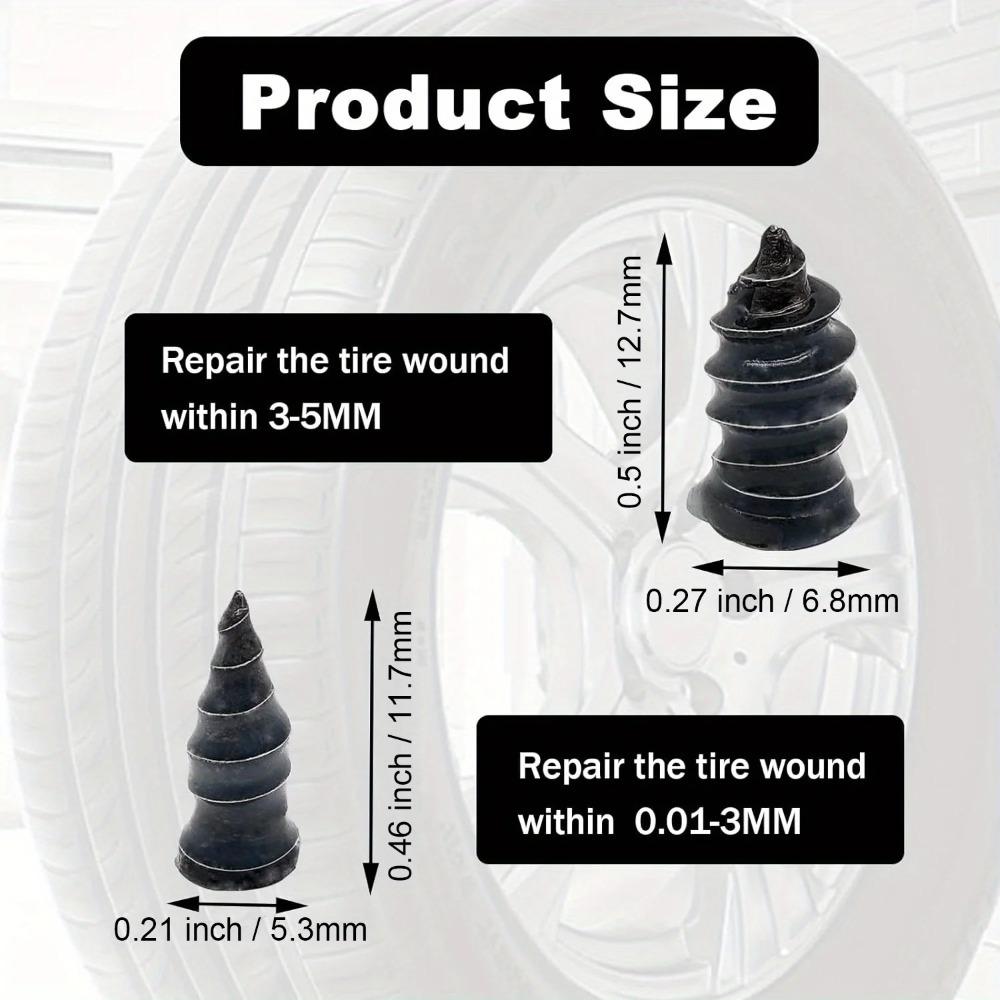 Tire Repair Rubber Nail,40PCS Tire Repair Rubber Screws Fast Tyre Self-Service Tool,Electromobile Tire Puncture Repair for Car