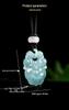 Premium Blue Jade Pixiu Ruyi Pendant Necklace with Leather Tassel