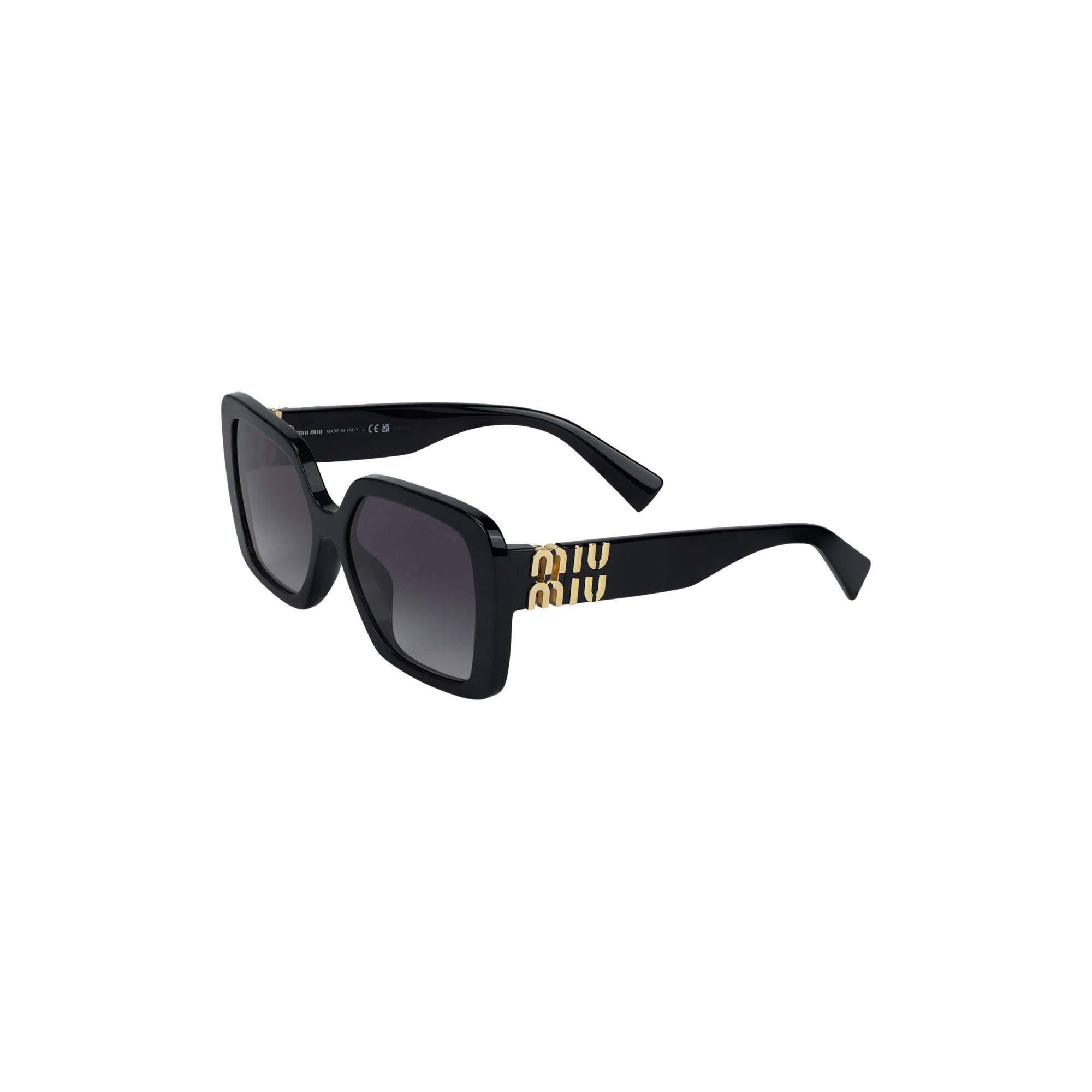 

Miu Miu Logo Embossed Irregular Shape Sunglasses Women sunglasses Black 0MU10YS1AB5D156 Default Packaging