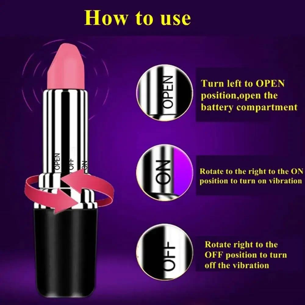 Leistungsstarker Lippenstiftvibrator, weiblicher G-Punkt-Klitorisstimulator, Vaginalmassage, Mini-Bullet-Vibrator, Masturbator, Sexspielzeug für Frauen