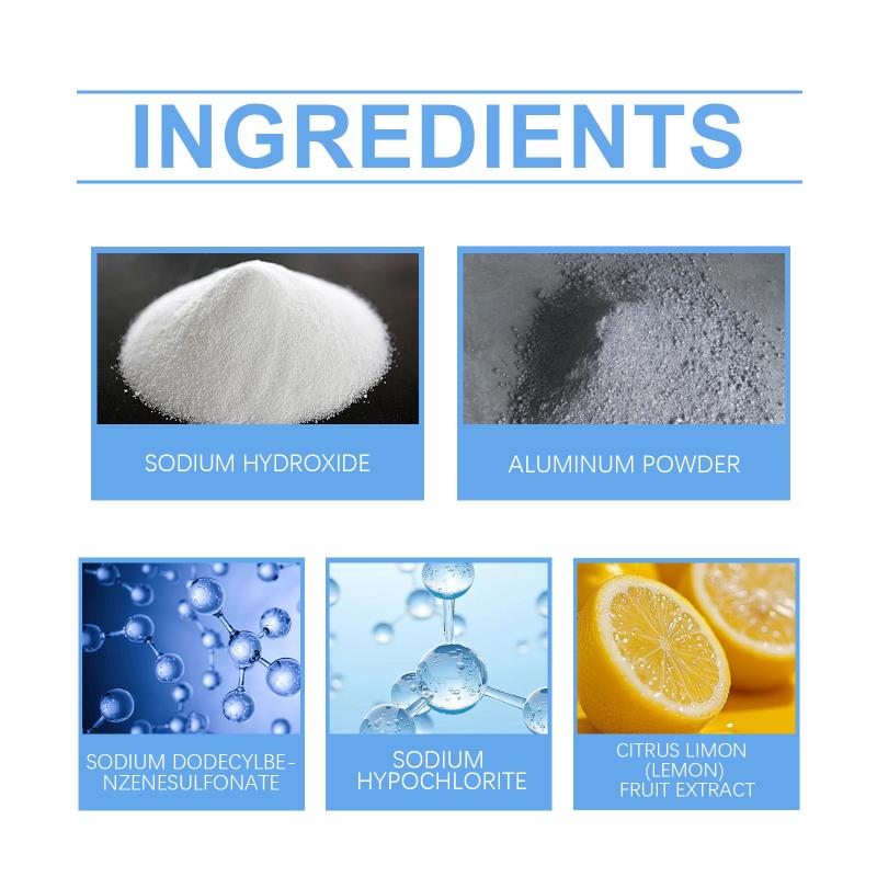 Pipeline Dredging Agent Efficiently Remove Blockages In Pipelines Eliminate Odors Dissolve Oil Stain Strong Drain Cleaner Powder