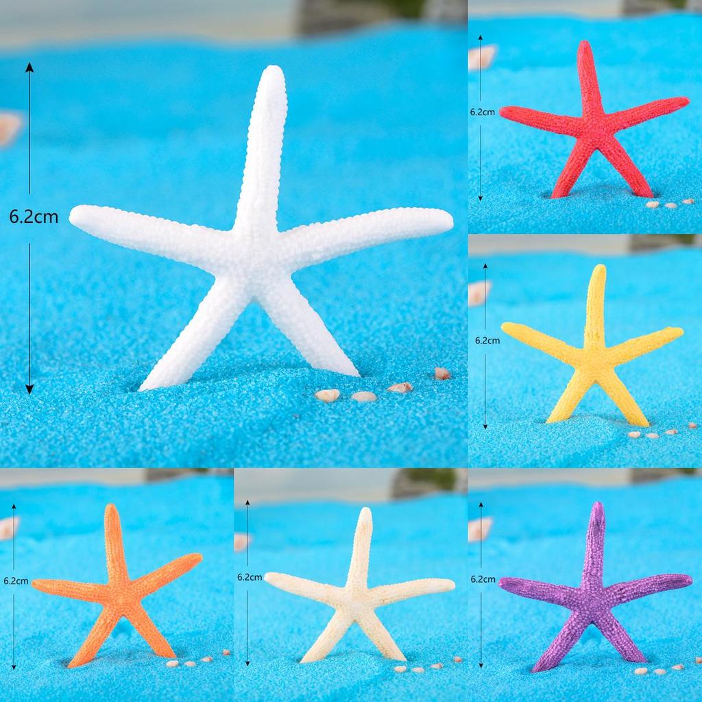 Cute Cartoon Mini Starfish Resin Ornaments For Aquarium And Fish Tank Decoration