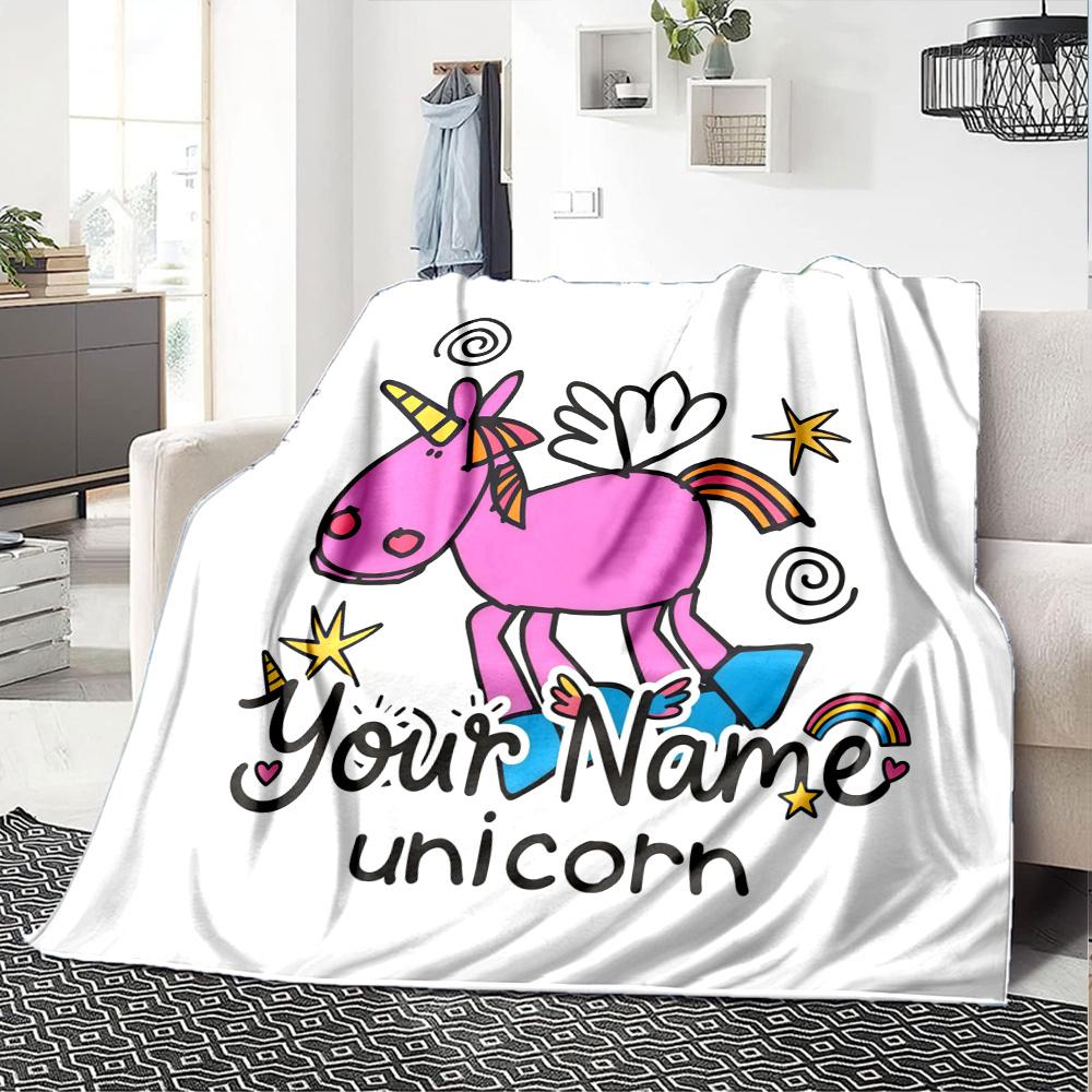1PC Groovy Chick Custom Name Patterned Flannel Blanket Suitable For All Seasons For Home Decor Warmth And Comfort Gifts Holiday Present