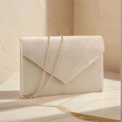 Arrival Evening Bags Envelope Shaped Cover Golden Clutch Bags PU Fahsion Lady Girl Best Prom Handbags With Chain Shoulder Pu