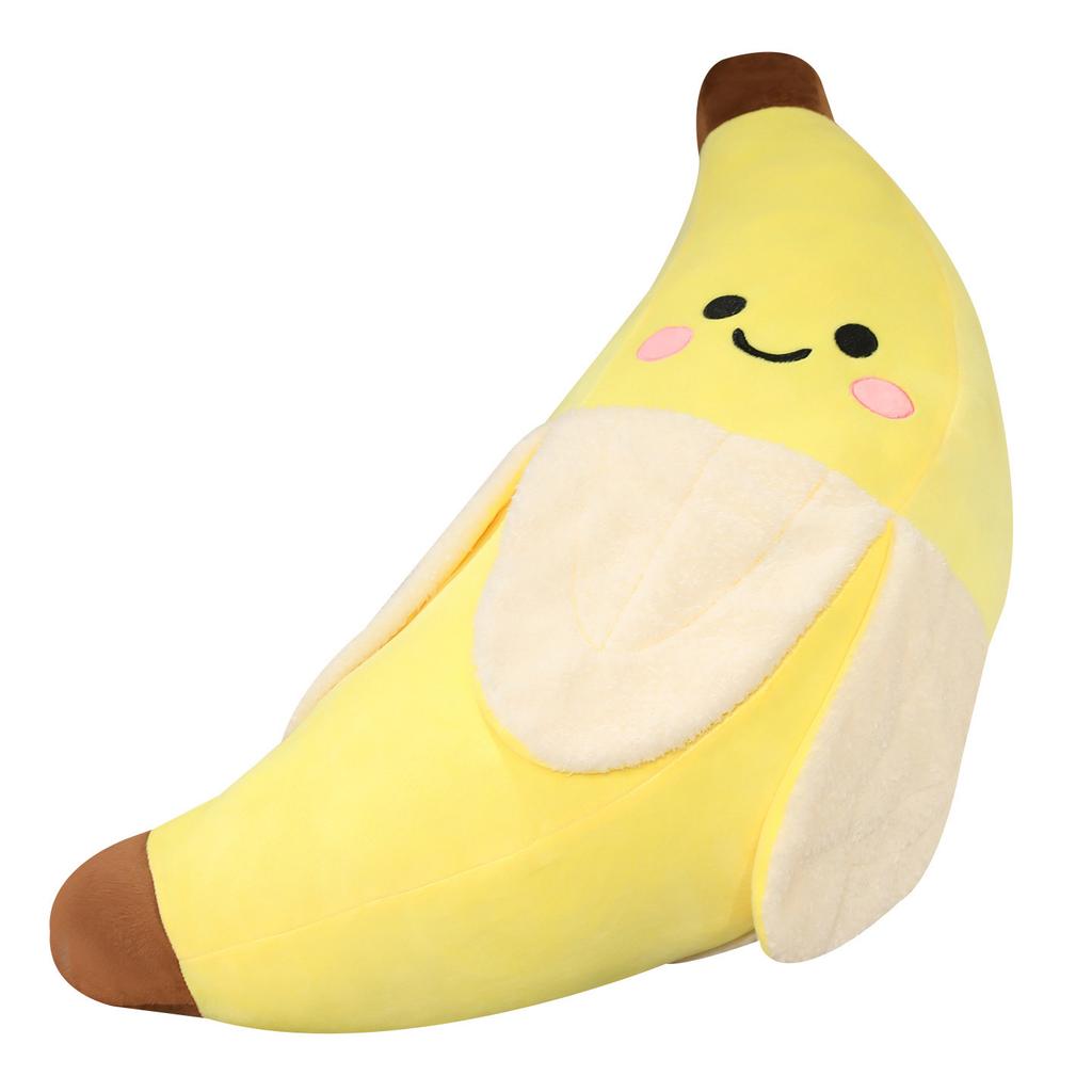 Păpușă banană cu expresie creativă drăguță, jucărie de pluș, păpușă banană mare, pernă pentru canapea de acasă, păpușă fată