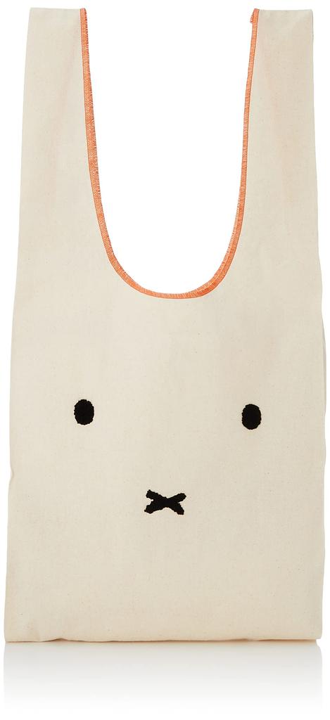 Marimo Craft Miffy Embroidery Series Marche Bag, Sagura Embroidery, Miffy Face, W36 x H38cm (Handle: 28cm), DBM-865