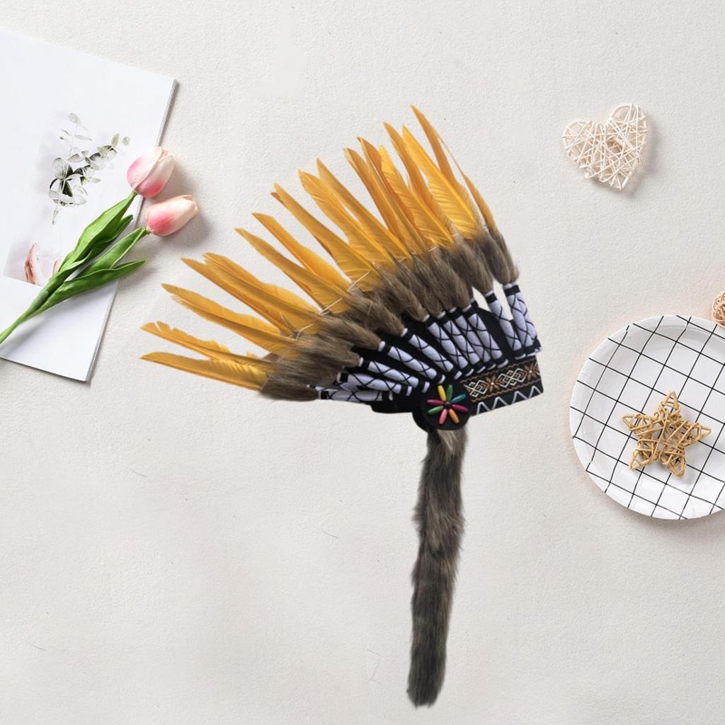 Feather Headdress Indian Style for Dance Festival Stage Show