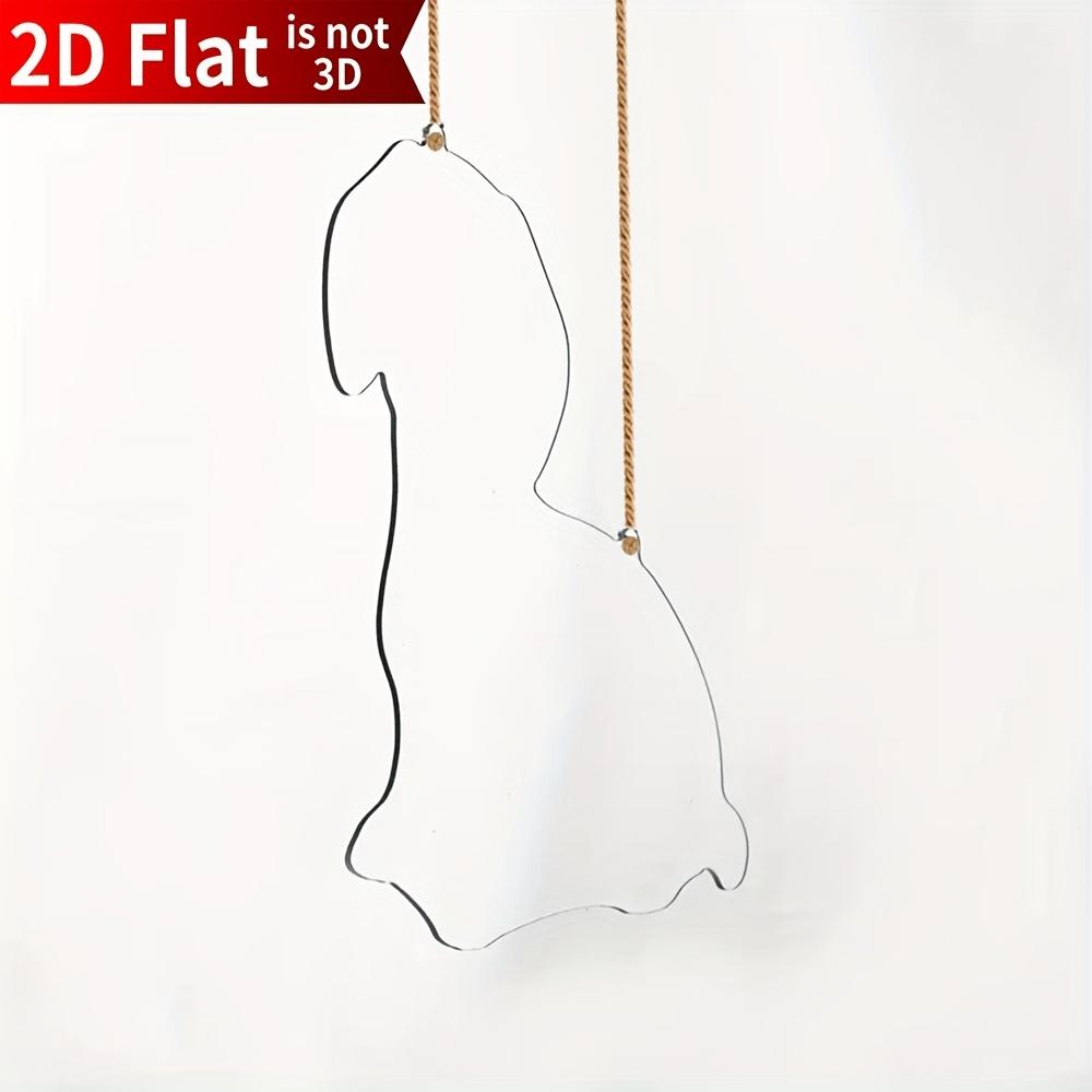 2D flacher Acryl Mondlicht Pilz und Blume Fensteranhänger - Innen- und Außendekoration für Haus und Garten