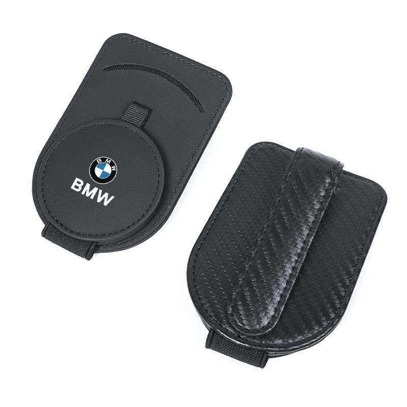 Car Sun Visor Glasses Holder Leather Eyeglasses Hanger Clip For BMW Performance E46 E60 E90 E39 E87 E36 E92 E70 E91 X3 X5 X1