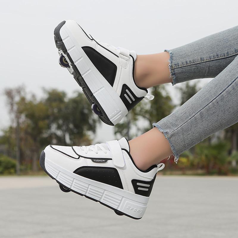 31-40 Children's Plus Size Fashionable Thick Soled Roller Skates Children's Wheeled Sports Shoes Outdoor Sports Shoes