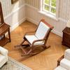 Dollhouse Miniature Rocking Chair, 1:12 Scale Exquisite Details, Lightweight Tiny Mini House Decoration, for Photo Props Micro Landscape