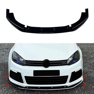 Spoiler Lèvre Diffuseur Splitters BodyKit Bavettes Cache Protection Garniture pour Pare-chocs Avant de Voiture Volkswagen Golf 6R Golf MK6 2008-2012