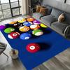 Grand Tapis de Sol Lavable avec Design Boule de Billard Noire 8, Tapis Antidérapant pour Canapé, Cuisine, Toilettes, Décoration de Salon
