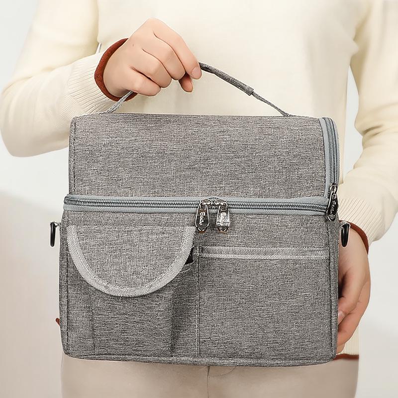 Insulated Oxford Cloth Lunch Bag - Hot-Selling Handheld & Crossbody for Office Workers