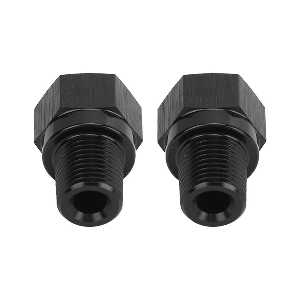2Pcs 1 8in NPT Male to M10 X 1.0 Female Aluminum Alloy Oil Pressure Gauge Take Off Adapter for Vehicle