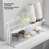 Cup Holder, Kitchen Draining Storage Rack, Multifunctional Double-Layer Water Cup And Tea Set Organizer, Draining Tray, Home Countertop Cup Holder