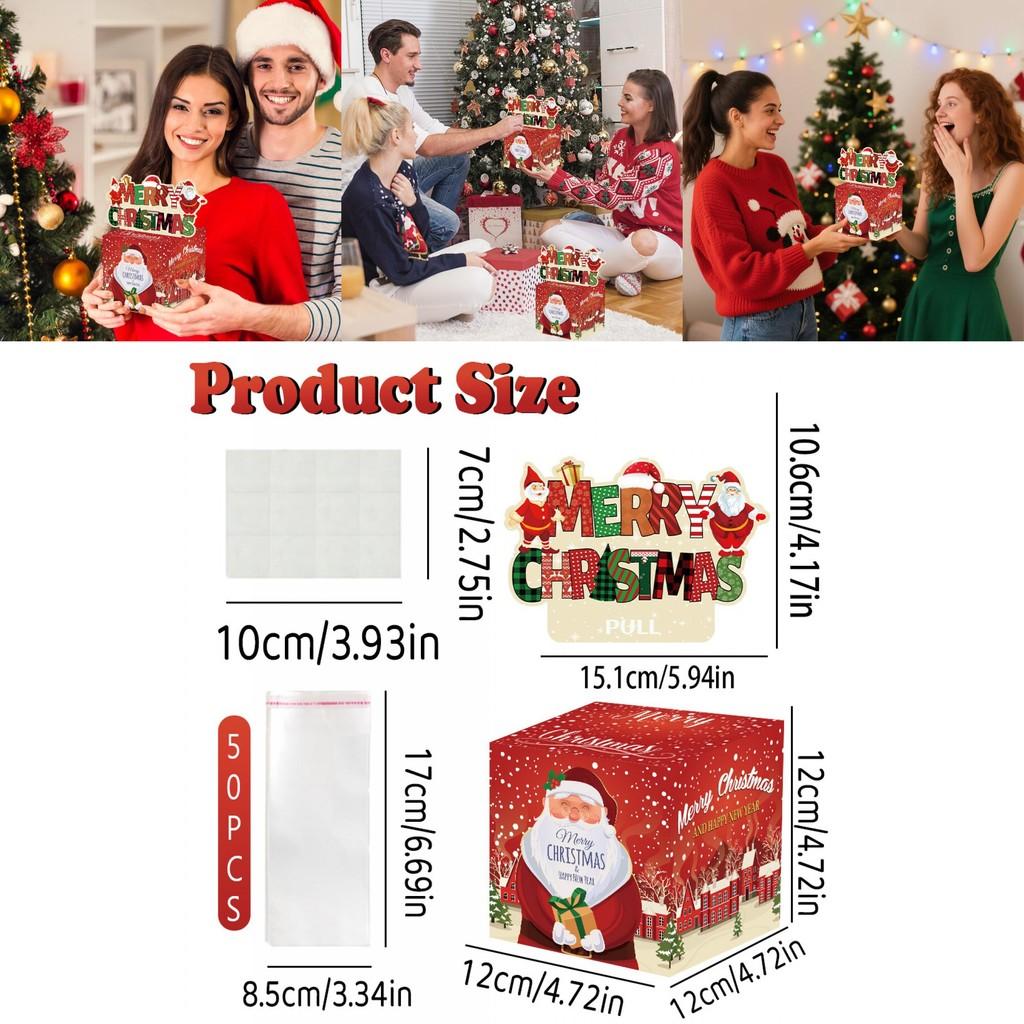 Weihnachten Weihnachtsmann Sammelbox mit rotem Farbverlaufspapier für Feiertagsparty-Dekoration und zum Verschenken