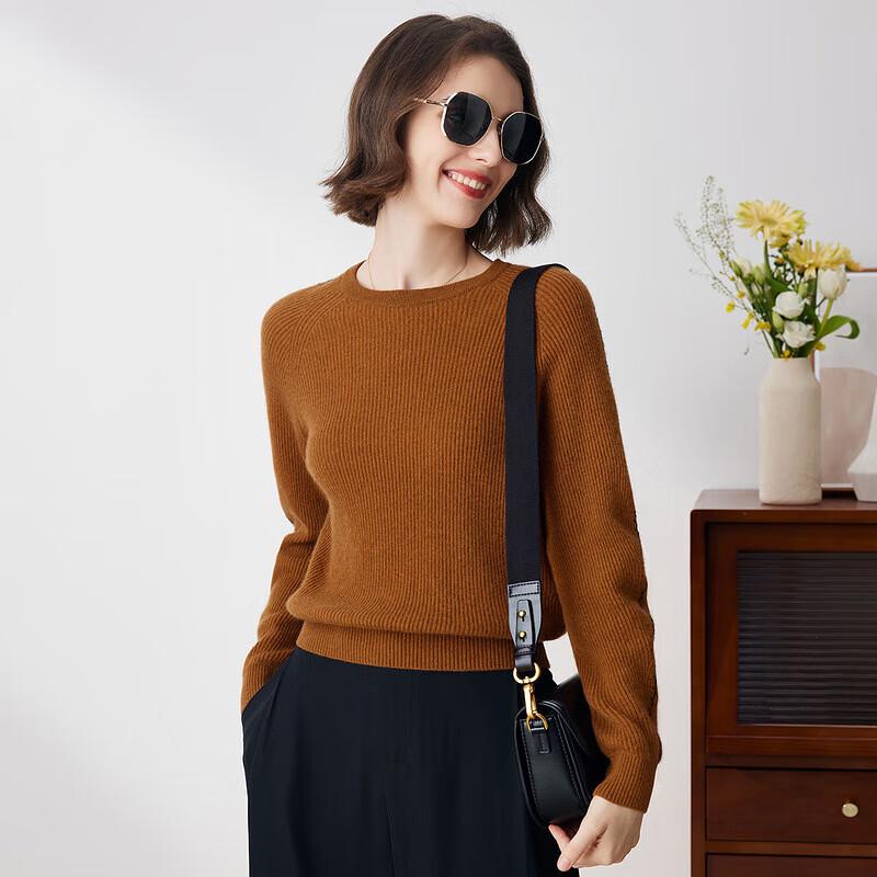 Komomboka Women's Round Neck Cashmere Sweater