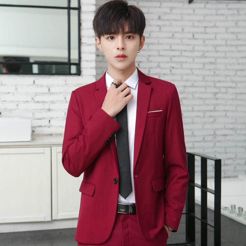 Men's Business Slim Fit Suit Jacket - Casual or Formal Wear for Groom & Groomsmen.