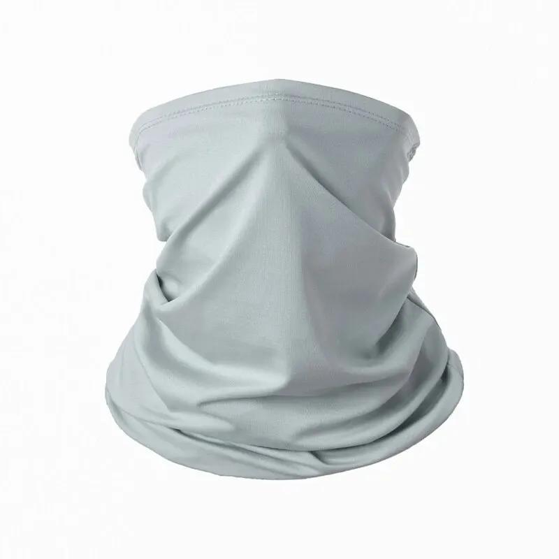 

Літня хустка для піших прогулянок на свіжому повітрі, дихаюча, поглинаюча піт, спортивна чарівна хустка, шовковий лід, шийний шарф, сонцезахисна маска світло-сірого кольору
