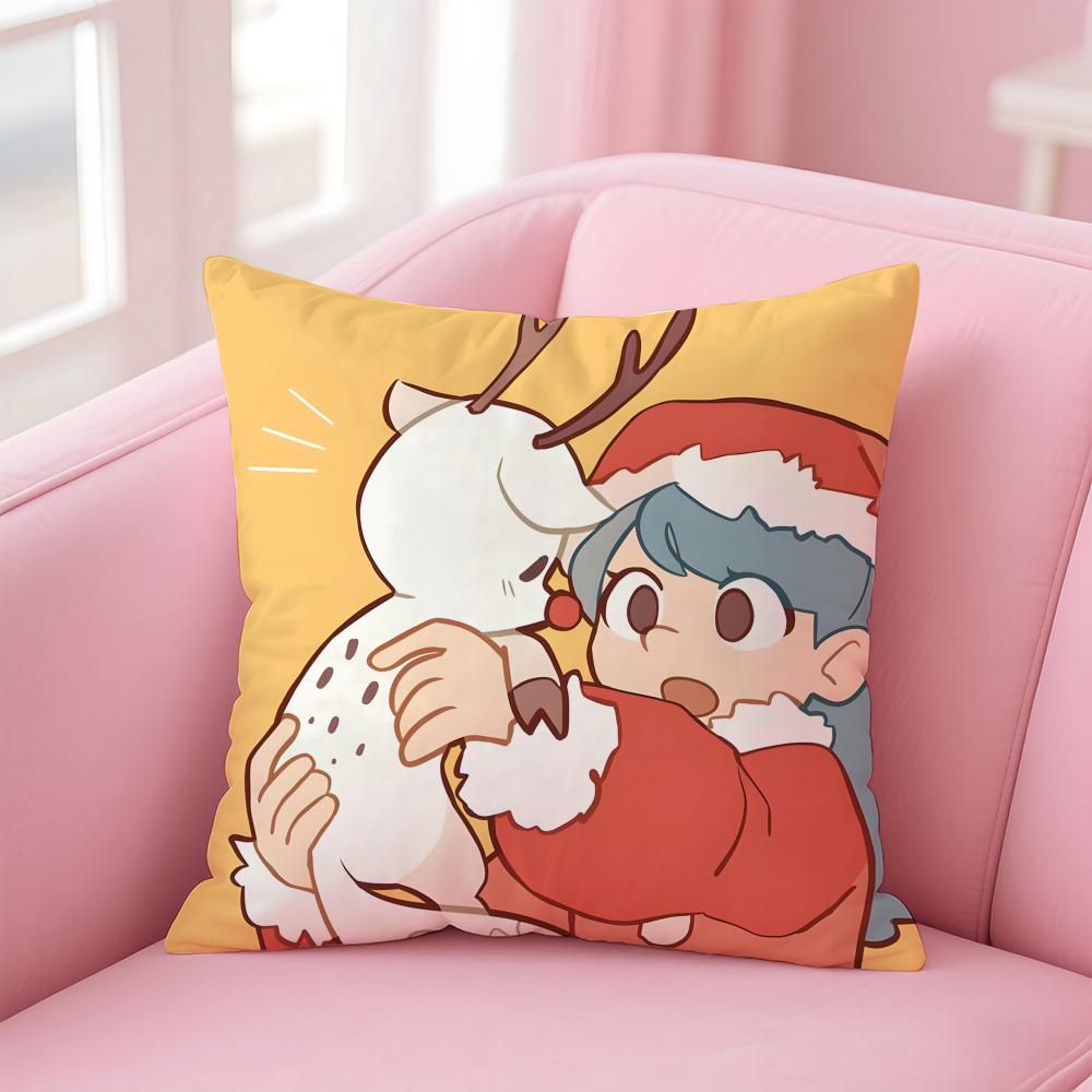 HHilda cartoon girl anime Cushion Cover Pillow Case Soft Friendly Fabric Concealed Zipper
