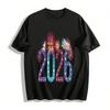 2026 New Year Firework Print Casual Top For Holiday Pure Cotton T-shirt