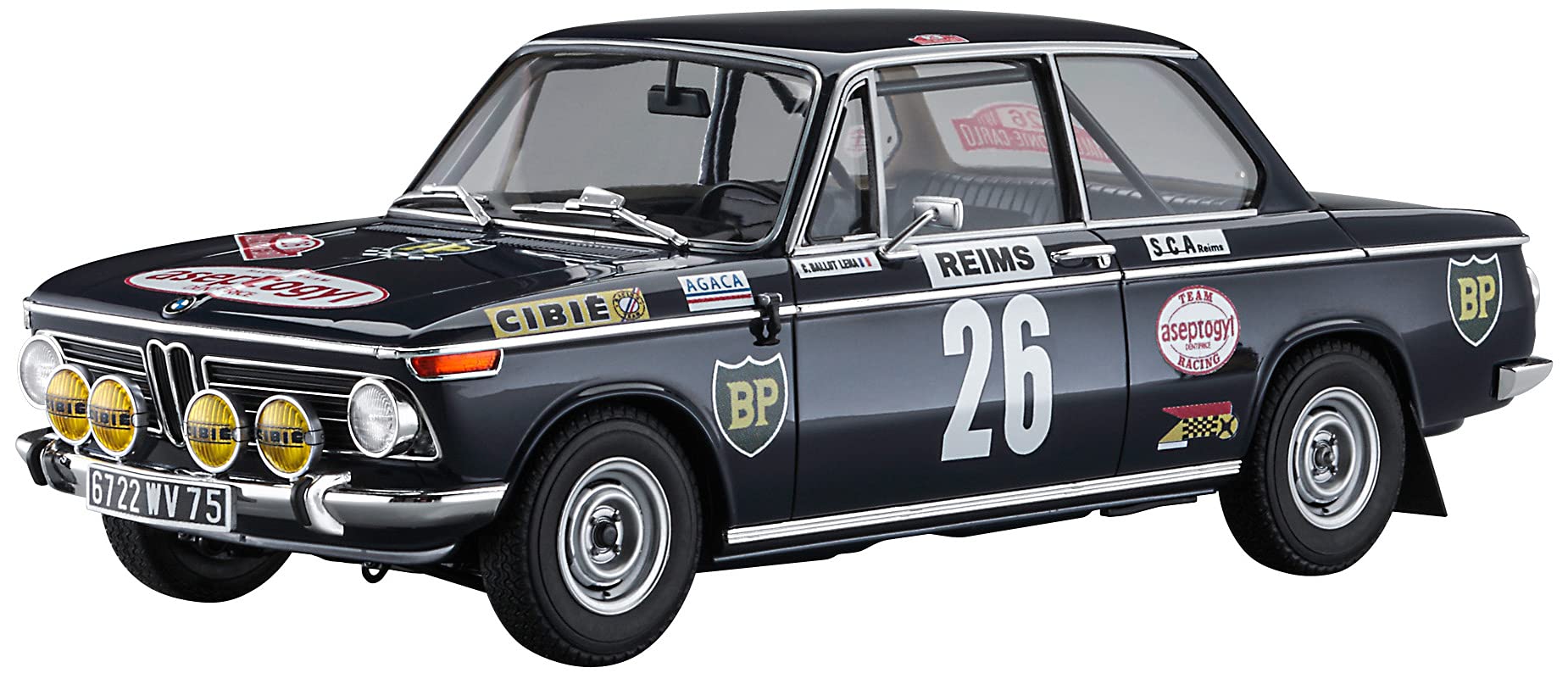 

Hasegawa BMW 2002ti 1971 Monte Carlo Rally Plastic Model Kit 20540 1/24 чорний