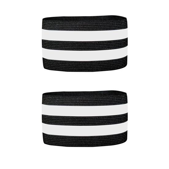 1 Pair Cycling Wristbands Reflective Strips Portable Extra Wide Stretchable Hand Leg Strap Riding Safety High Elastic Outdoor
