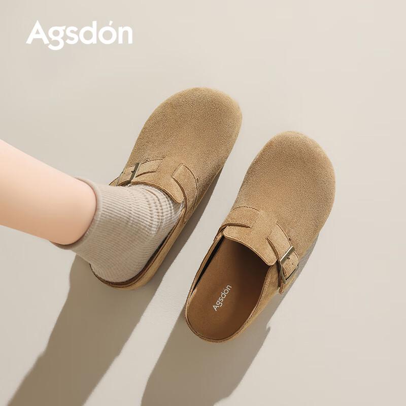 Agsdon Women s Birken-Style Closed-Toe Thick-Sole Sandals 39