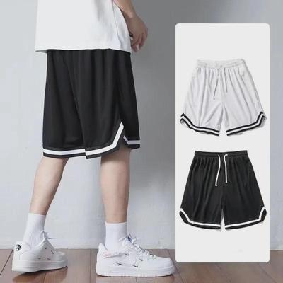 Short de basket-ball et de plage tendance en soie glacée à séchage rapide pour homme