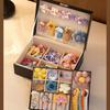 Girls' Hair Accessory Organizer: Large Leather Box with Drawer for Clips & Bands