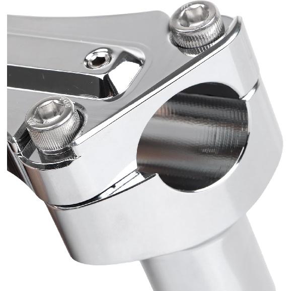 Chrome Motorcycle 3-1/2" Pullback Handlebar Risers & Top Clamp Kits Fit for Harley 1 Inch Bar Dyna Heritage Softail Fat Boy Touring Glide