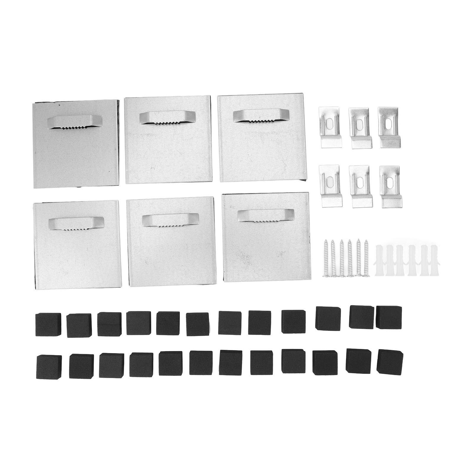 

6 Sets 3.15 X 3.15 Inch Picture Frame Hanging Clip Wall Mount Photo Frames Hanger Hooks for Pictures