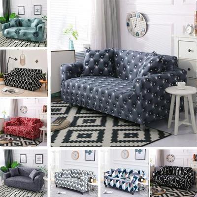 Geometrischer elastischer Sofabezug für Wohnzimmer, moderner Schnittsofabezug, Couchbezug, Stuhlschutz