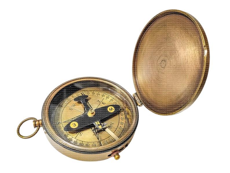 Poem Flight Compass, Paper Weight Pocket Compass, Desk Compass, Nautical Decor Handmade, Gifts For Dad, Retirement Gift, Christmas Decor