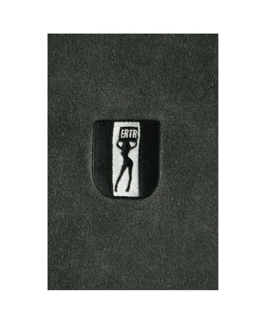 Ertr Picket Girl Patch Zip Up Jacket Black