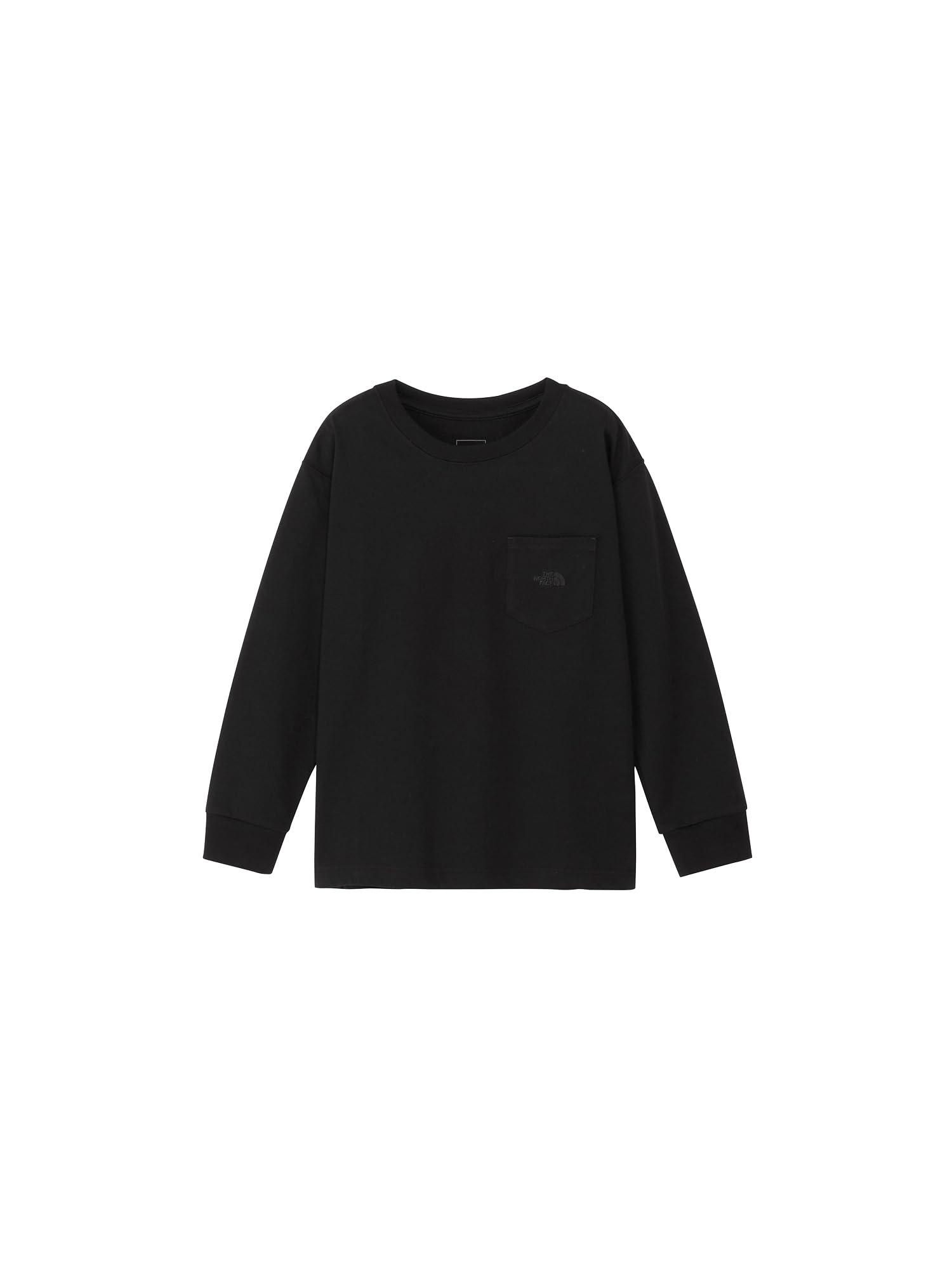 

The North Face Long Sleeve Pocket Logo Size 160 Tee, Black, чёрный