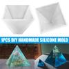 Pyramid Silicone Stencil Resin Jewelry Making Template Epoxy Pendant Craft DIY Tool 50*50mm