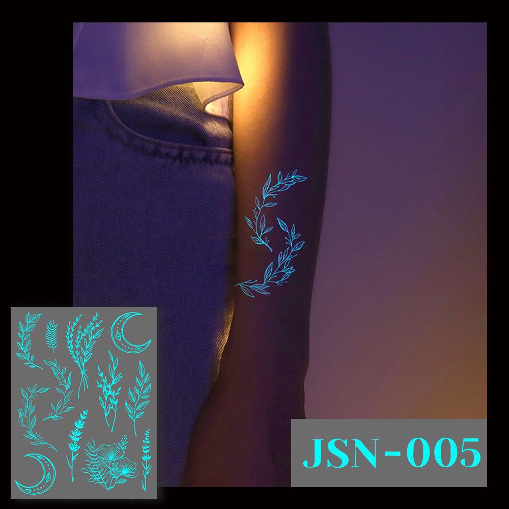 Adesivi Tatuaggio Ricaron 2024 Henné Luminoso & Farfalla Bianca per Viso & Braccio