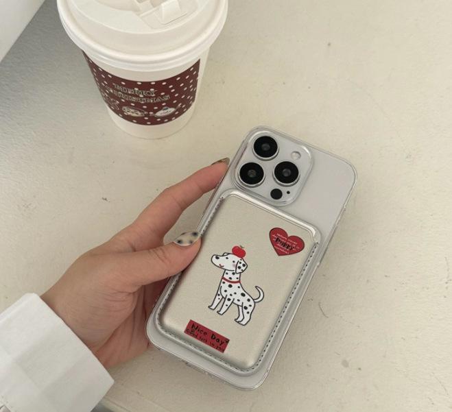 

Penguin Cherry MAGSafe Magnetic Leather Card Holder for iPhone Case Single Card Holder