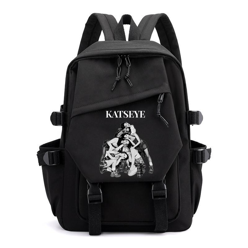 Kinder Schüler KATSEYE Bedruckter Rucksack Outdoor Schule Wasserdichte Leinwand Nylon Tasche