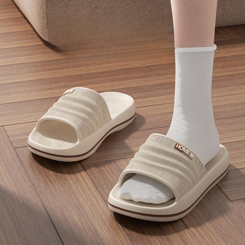 

2025 Summer Unisex Thick Sole EVA Slip-Resistant Cloud-Like Comfort Indoor Outdoor Bathroom Slippers for Women 40-41 хакі