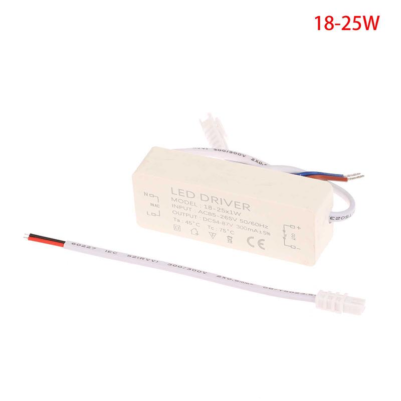 Led Driver 300Ma 1-3W 3-5W 4-7W 8-12W 12-18W 18-25W 25-36W 20/30/36W Led Power Supply Unit Ac85-265V Led Lighting Transformers